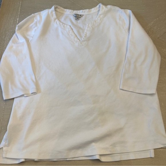 Orvis White Relaxed Fit Blouse - Picture 1 of 5